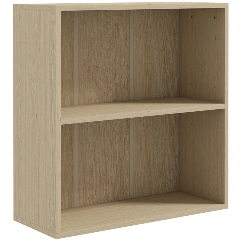 Click to view product details and reviews for Homcom 2 Tier Bookshelf Low Bookcase With Adjustable Shelf 2 Compartments For Home Office Natural.