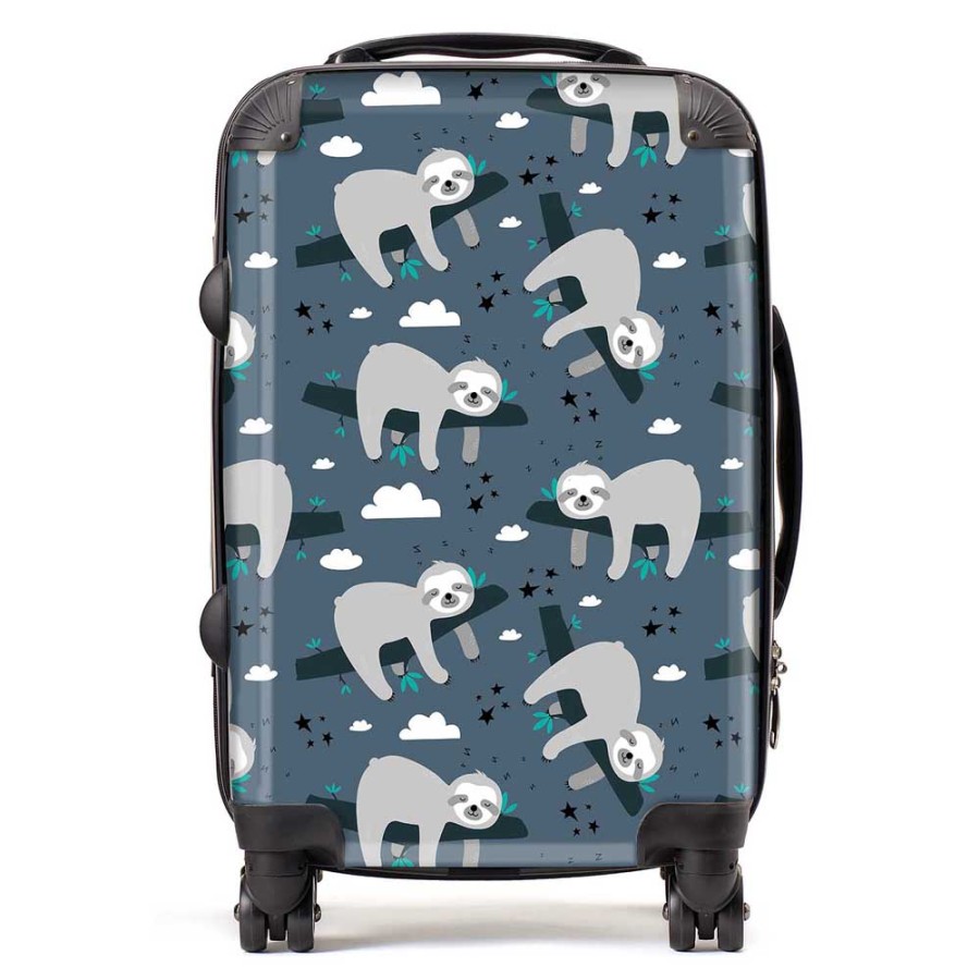 Warren Reed Sleeping Sloth Pattern Suitcase - Cabin