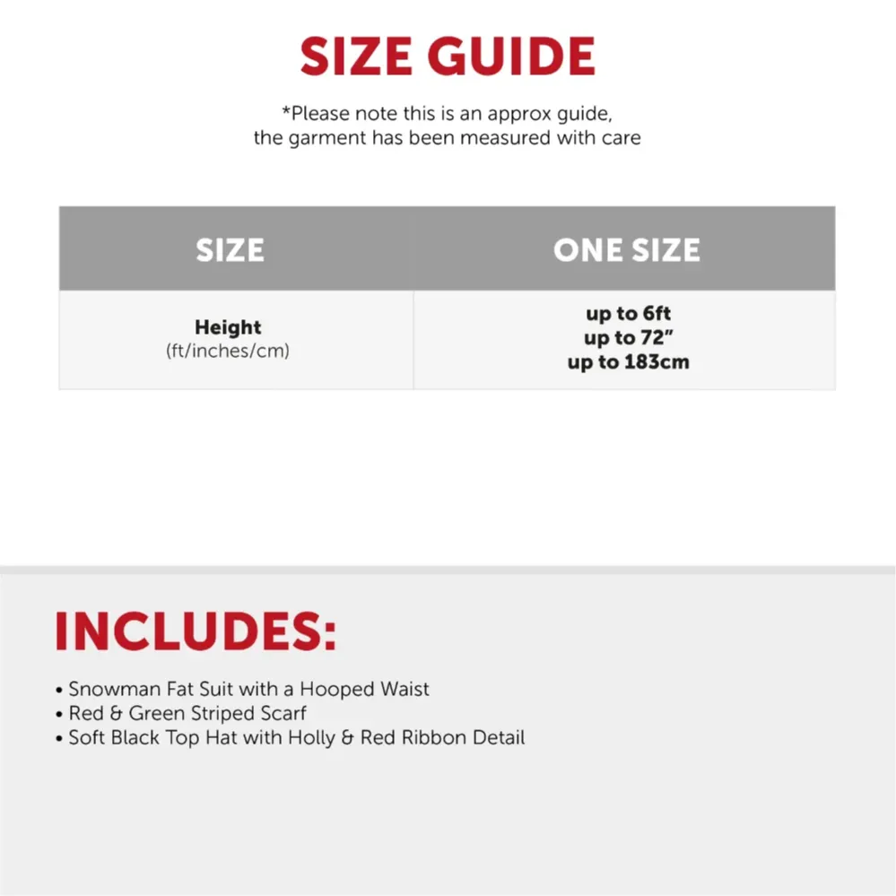 Adults Dartboard Snowman Costume