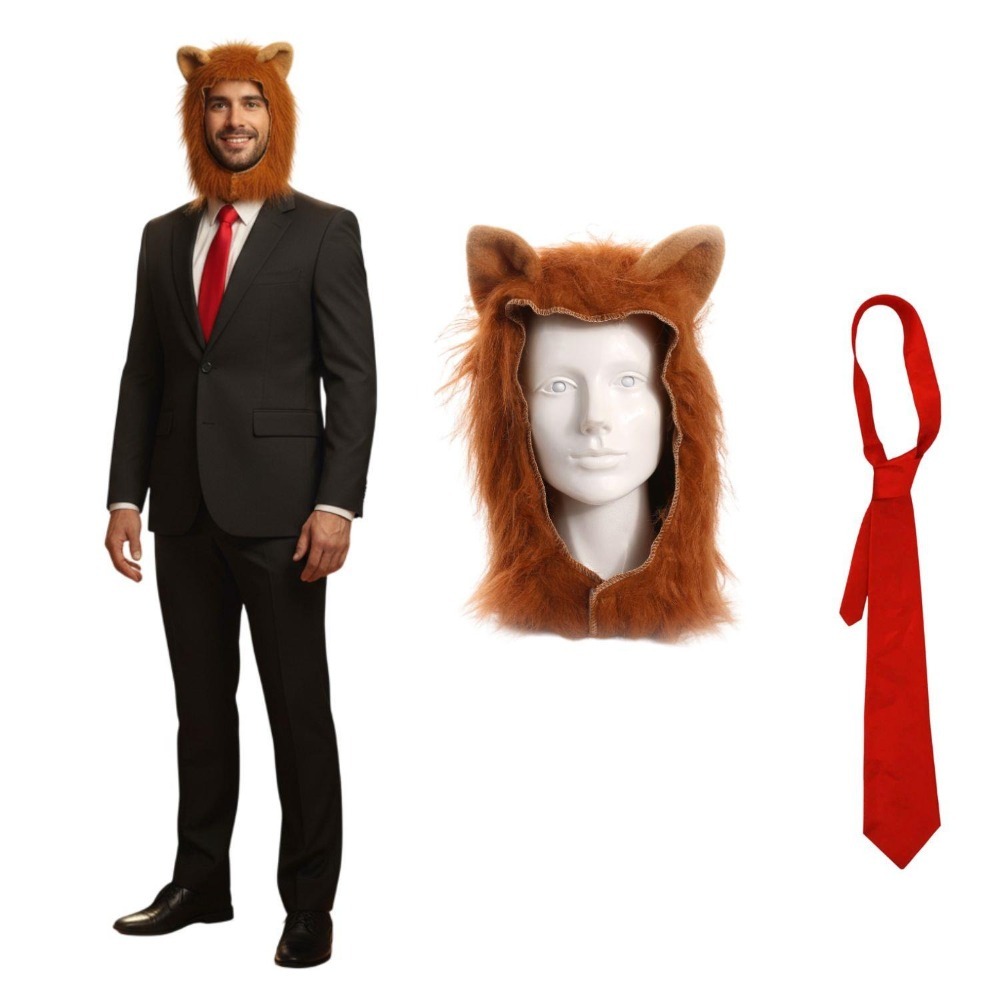 Click to view product details and reviews for Adults Lion Mayor Costume 4 Pcs Blazer Trousers Lions Maine Tie Large.