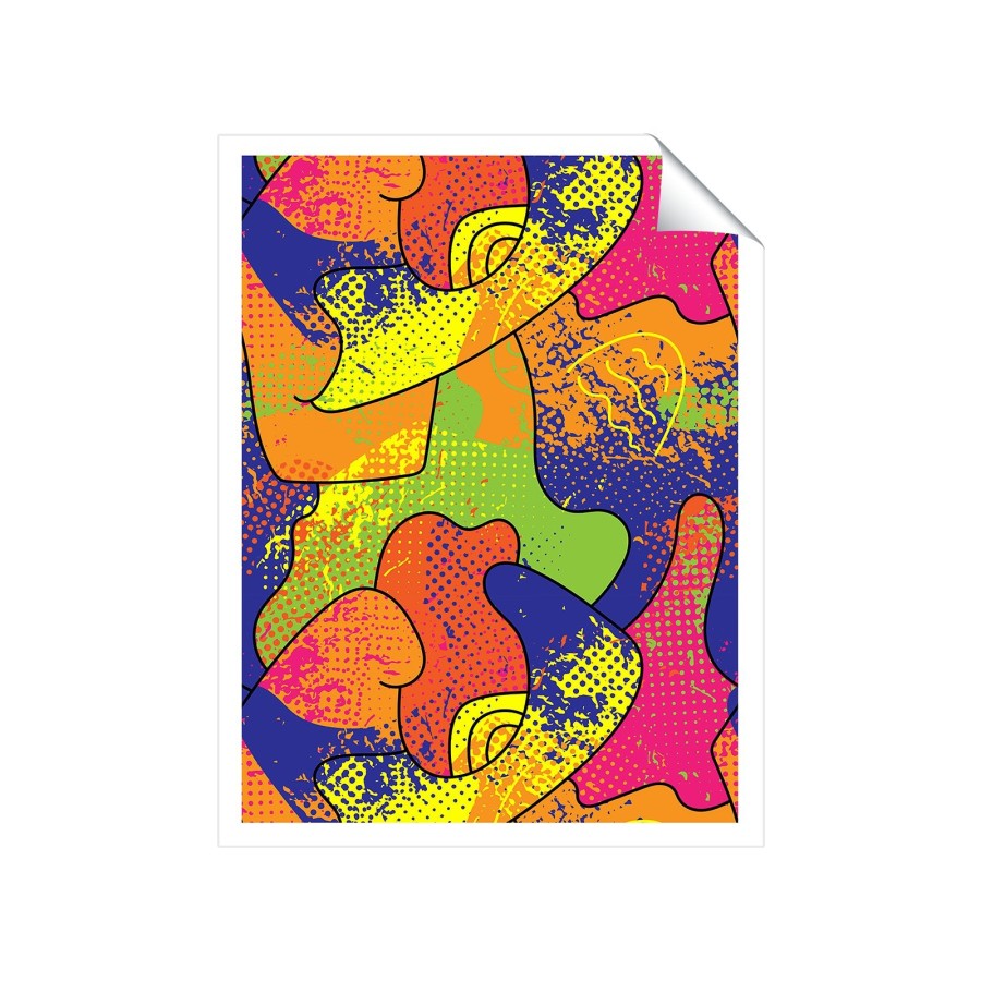 Click to view product details and reviews for Bright Abstract Pattern Art Prints 8 X 10 No Frame.