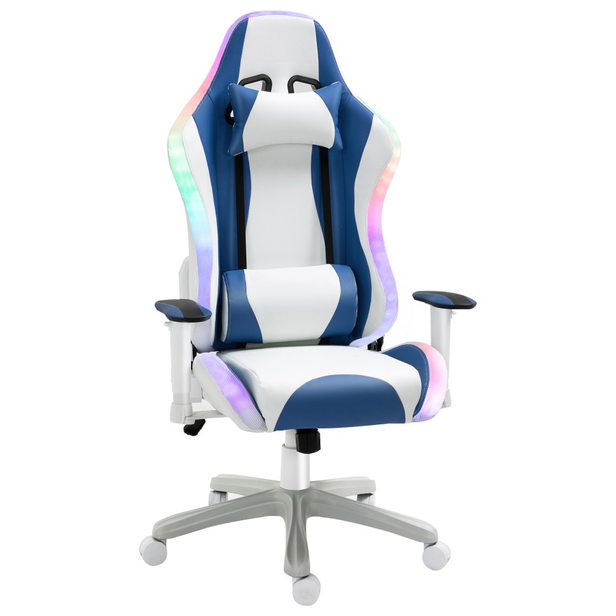 Click to view product details and reviews for Vinsetto Video Game Chair W Led Light Bluetooth Speaker Racing Swivel White.