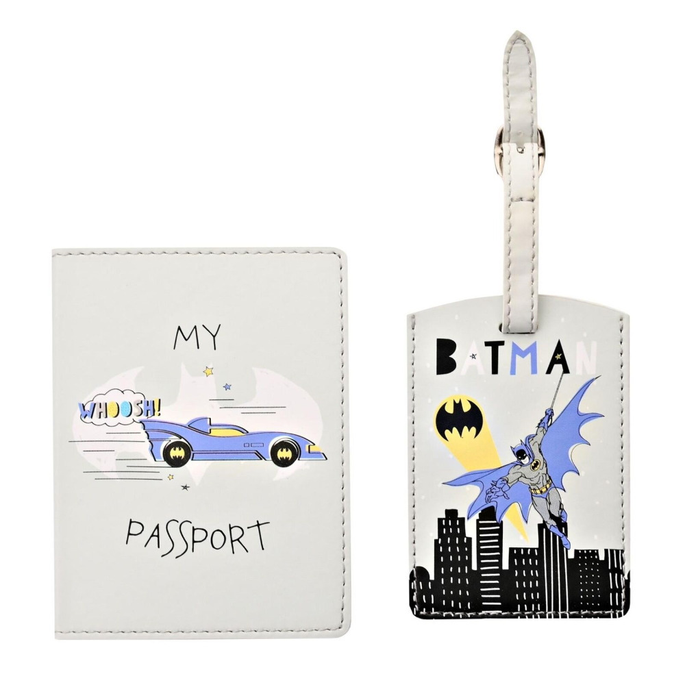 DC Batman Luggage Tag Passport Set Children's Holiday Travel Holiday Accessory