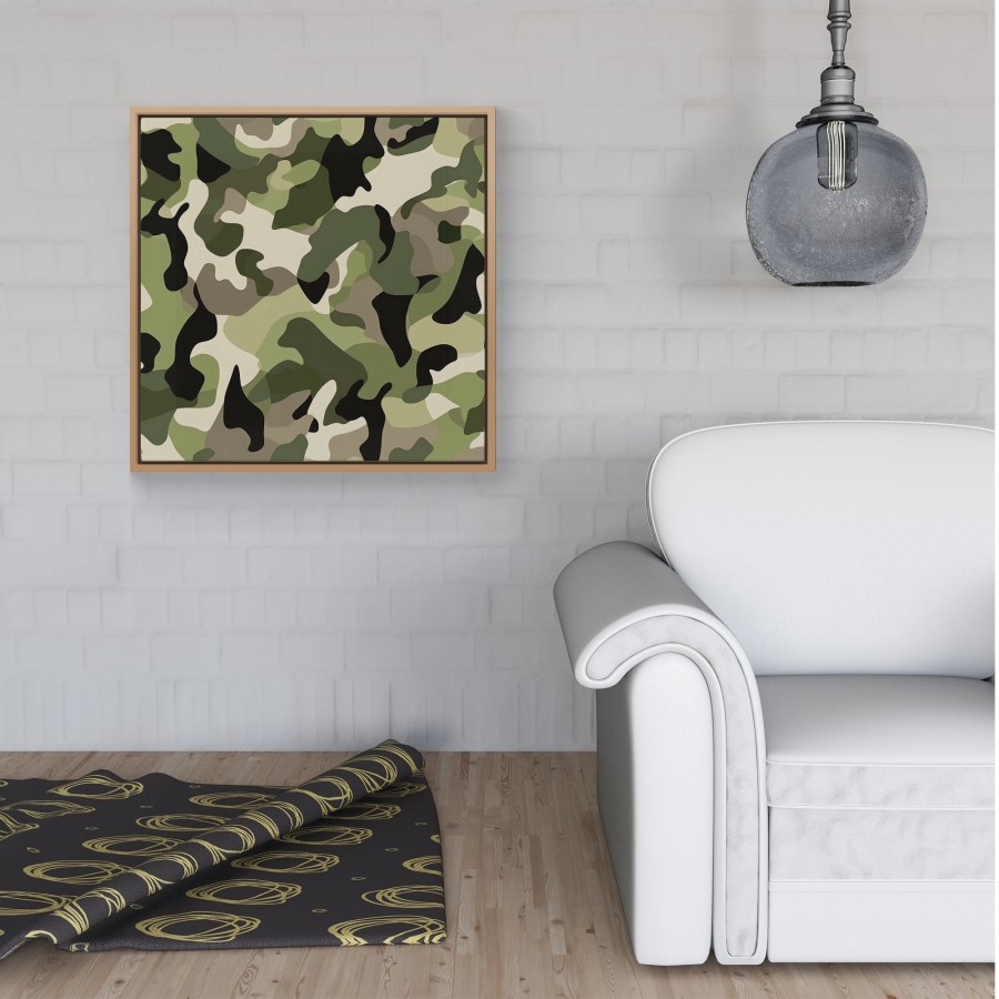 Click to view product details and reviews for Camouflage Design Framed Canvas 16 X 16 Pine.