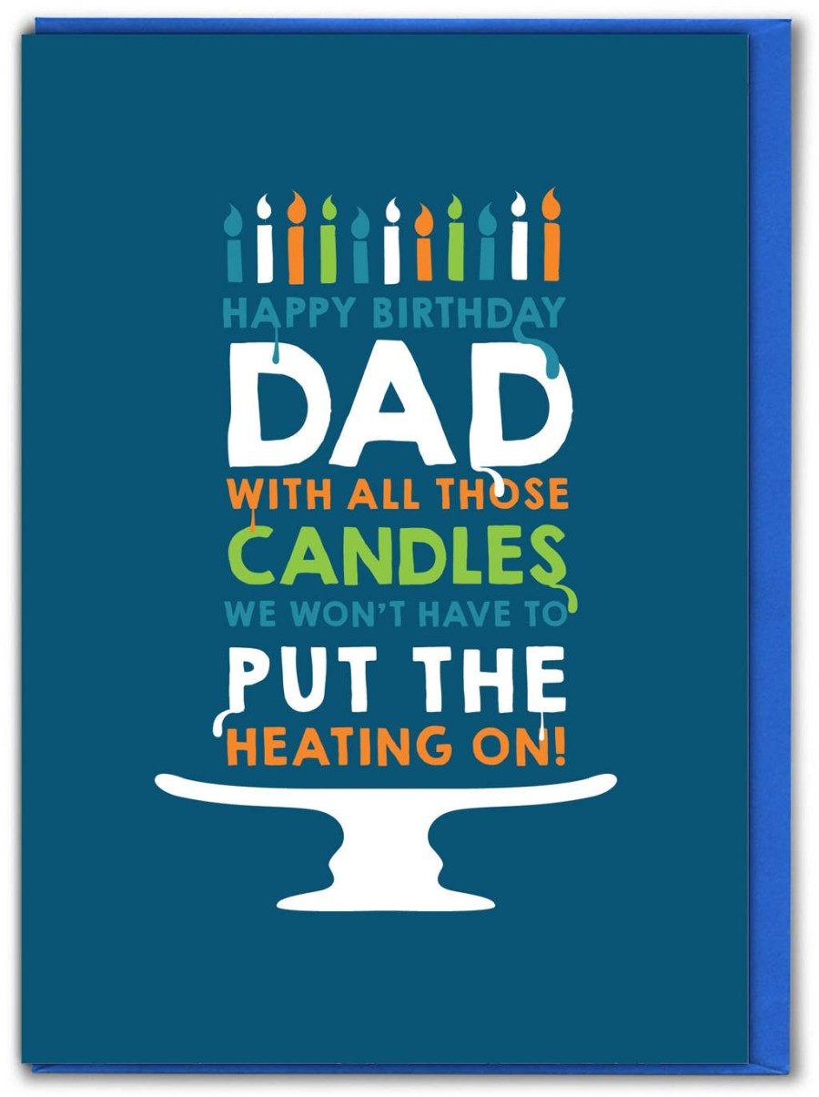 Click to view product details and reviews for Funny Dad Birthday Card Cake Candles By Brainbox Candy.