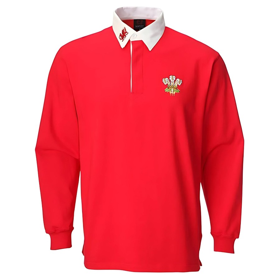 Click to view product details and reviews for Kids Traditional Long Sleeve Welsh Red Rugby Shirts Age 1 2 Years.