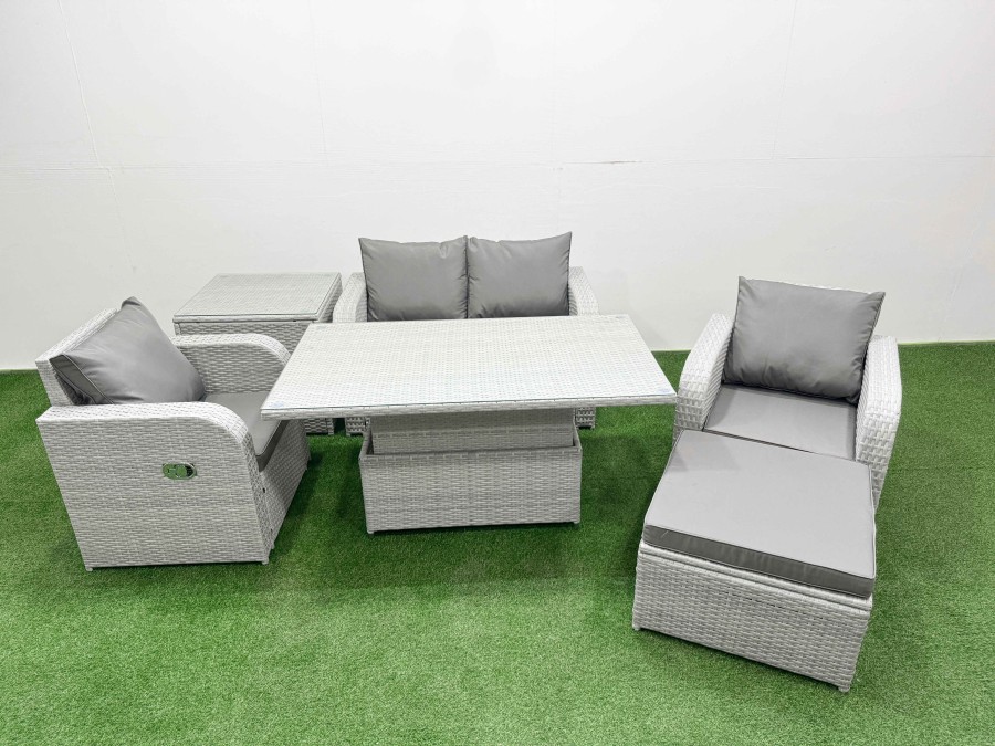 Click to view product details and reviews for Fimous Light Grey Pe Wicker Rattan Garden Furniture Set Sofa Set Reclining Chair Adjustable Lifting Dining Or Coffee Table 5 Seater With Footstool Sid. Click to view product details and reviews for Fimous Light Grey Pe Wicker Rattan Garden Furniture Set Sofa Set Reclining Chair Adjustable Lifting Dining Or Coffee Table 5 Seater With Footstool Sid.