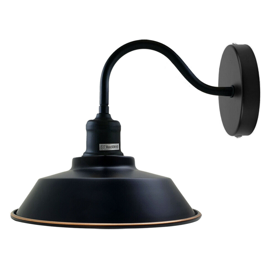 Indoor Vintage Wall Lights E27 Base For Living Room 1740 Black