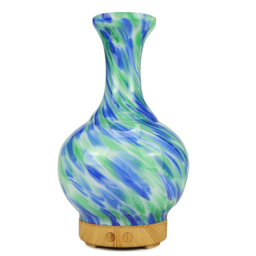 Click to view product details and reviews for Aroma Atomiser Glass Vase Blue And Green Uk Plug.
