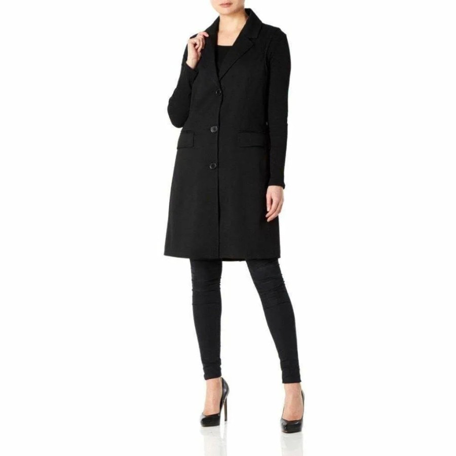 Click to view product details and reviews for De La Creme Womens Spring Summer Sleeveless Hip Length Blazer Coat Black Uk 10 Eu 38 Us 6.