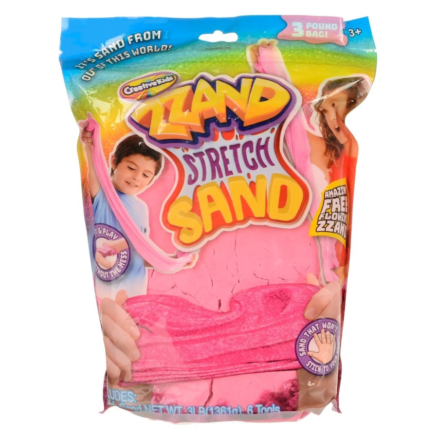 3lb Bag Of Stretch Sand with 6 Tools Sculpt Play No Mess Non Stick