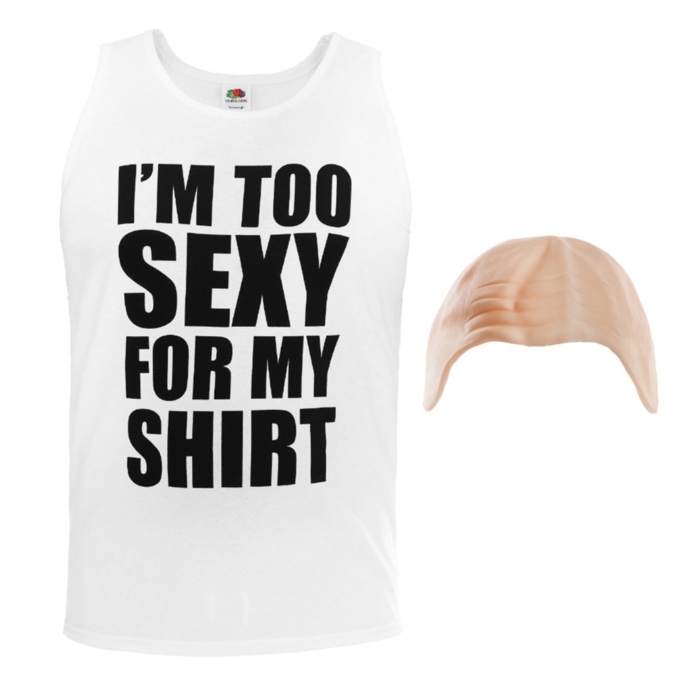Click to view product details and reviews for Im Too Sexy Costume – Vest Bald Cap Large.