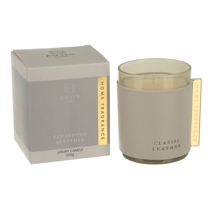 Click to view product details and reviews for Luxury Scented Candle Classic Leather Series Collar Glass Jar 225g Cedarwood Leather.