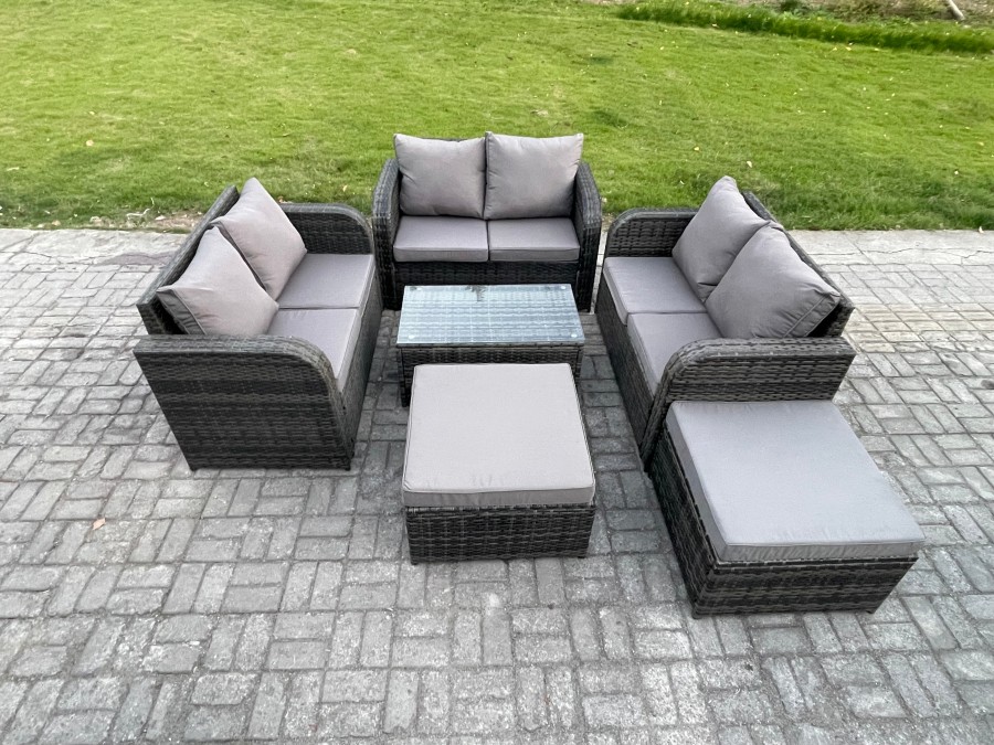 Click to view product details and reviews for Fimous Garden Furniture Set Rattan 8 Seater Outdoor Lounge Sofa Chair With Tempered Glass Table. Click to view product details and reviews for Fimous Garden Furniture Set Rattan 8 Seater Outdoor Lounge Sofa Chair With Tempered Glass Table.