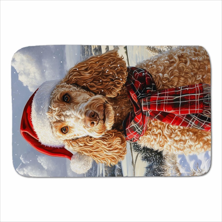 Christmas Poodle Sherpa Blanket