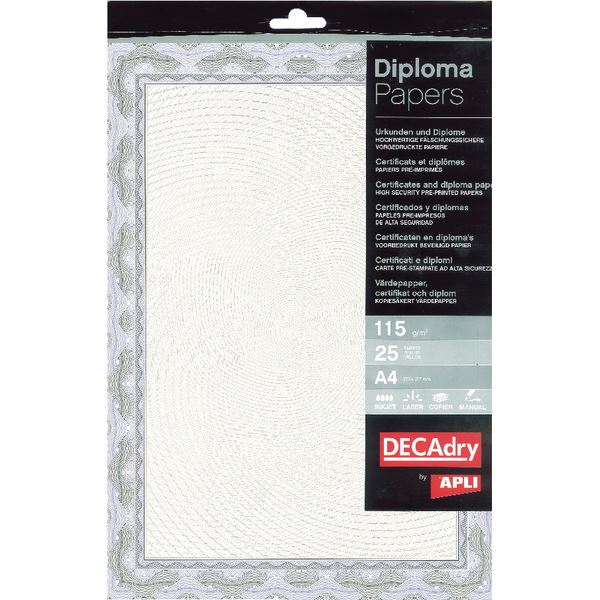 Decadry Cert Paper A4 Sprial B - LX18758