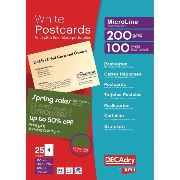 Click to view product details and reviews for Decadry Microperforated Postcards Lx14842.