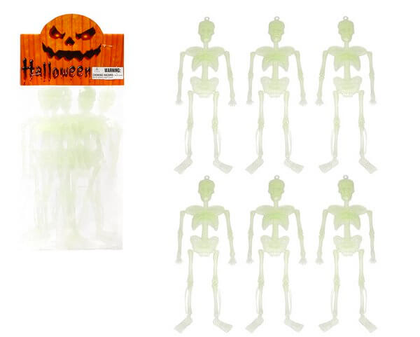 Decorative 6 Fluorescent Skeletons