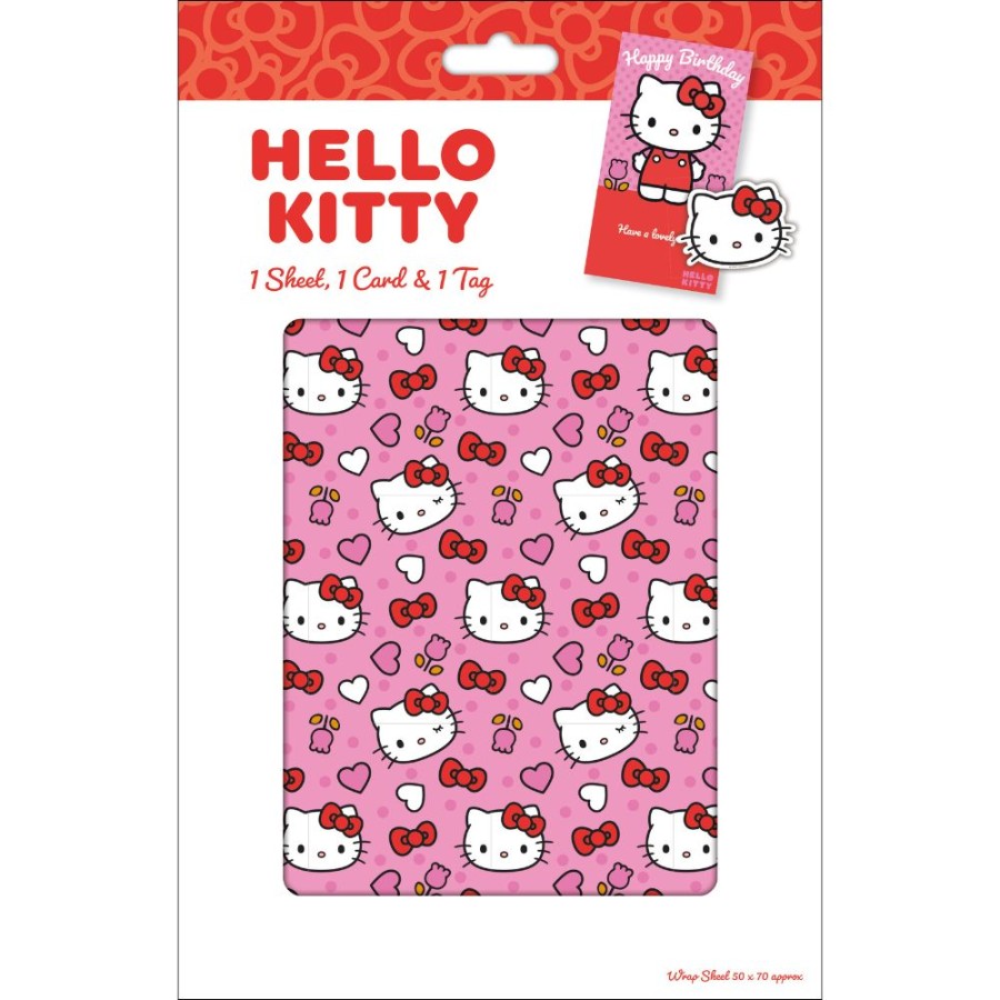 Hello Kitty 1 Sheet 1 Tag 1 Card Pack