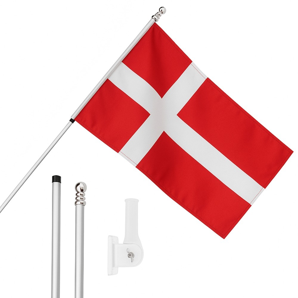 Click to view product details and reviews for Large 5ft X 3ft Denmark Flag With 6ft Pole Wall Bracket.