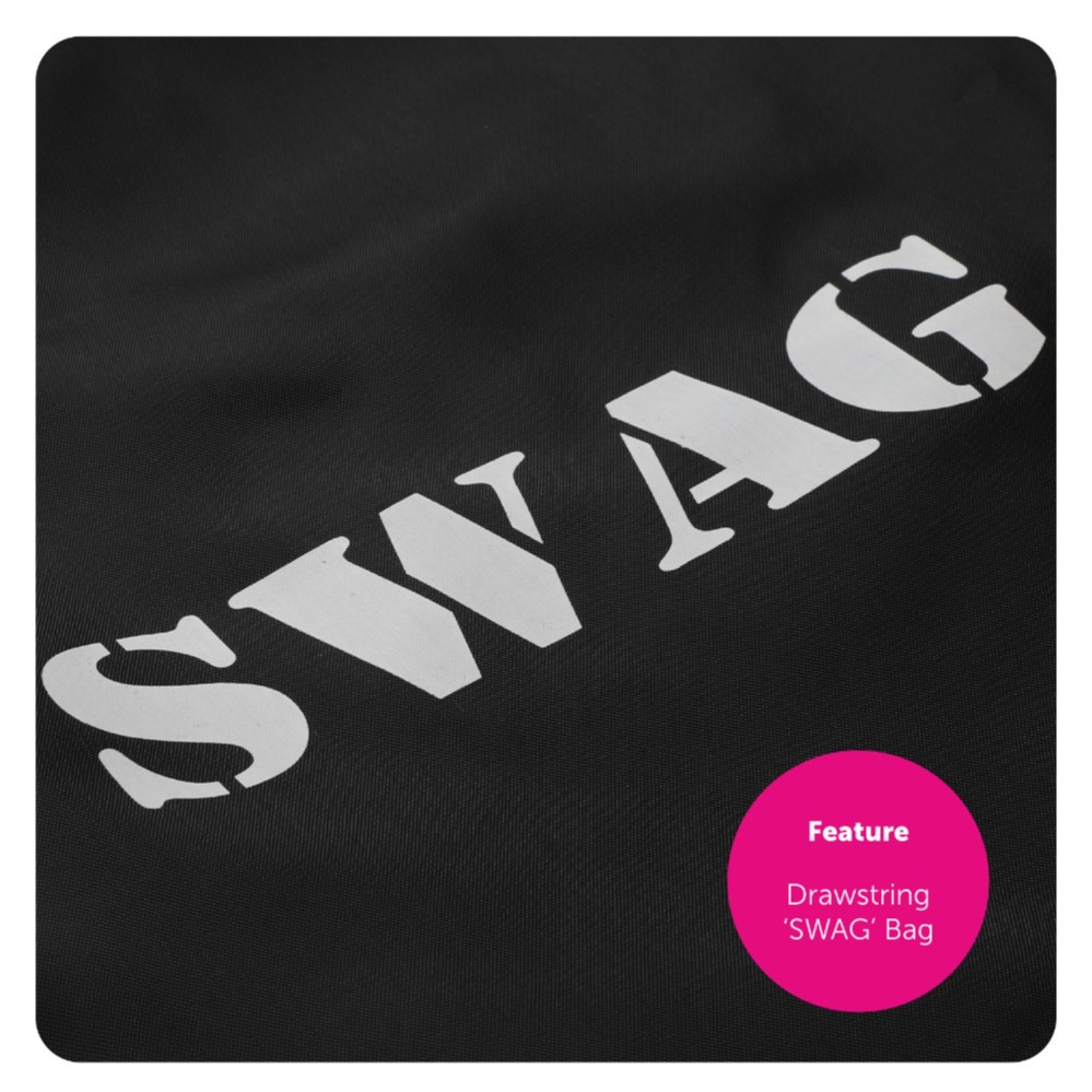 Adults Grandma Burglar Costume - Short Sleeve Top, Grey Afro Wig, Mask, Inflatable Walking Stick, Necklace & Swag Bag