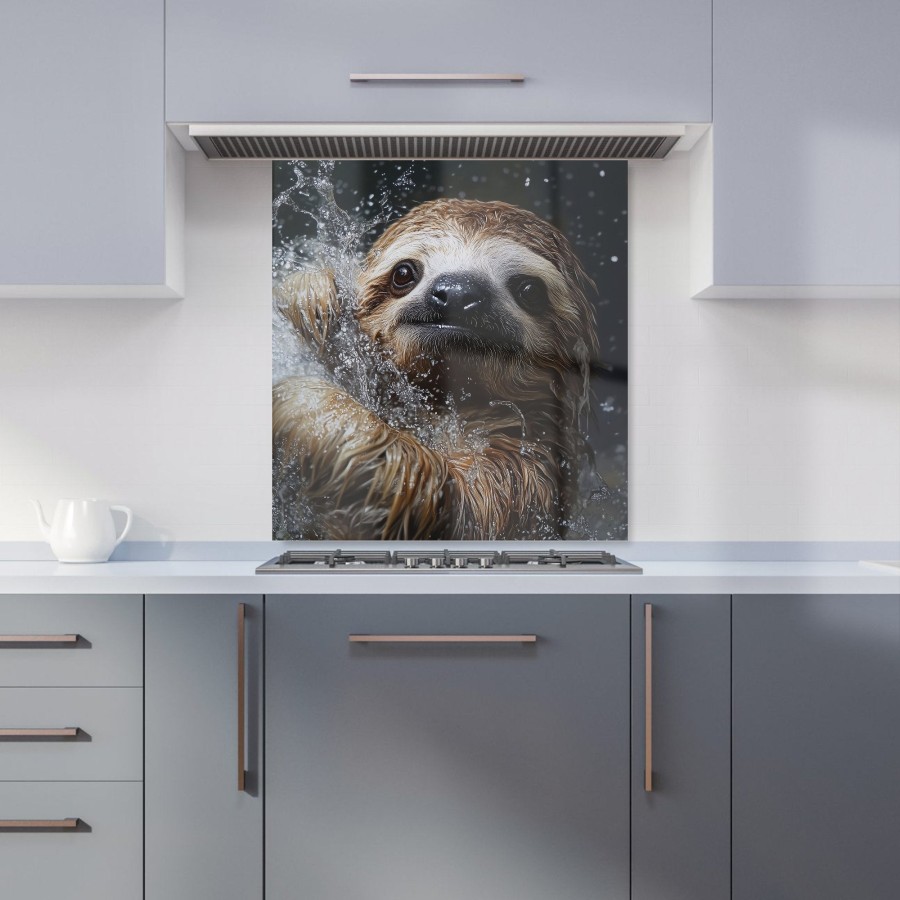 Click to view product details and reviews for Gleeful Sloth Splashart Kitchen Splashback W700mm X H650mm.
