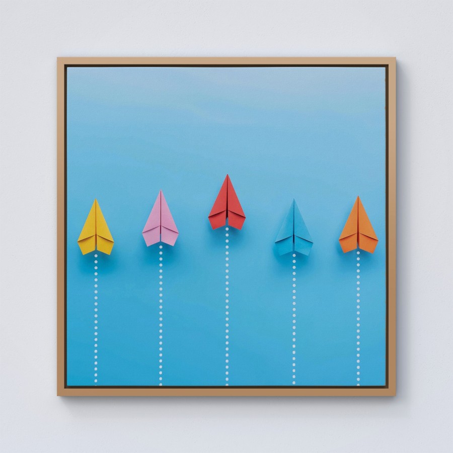 Click to view product details and reviews for Paper Aeroplanes Framed Canvas 10 X 10 Pine.