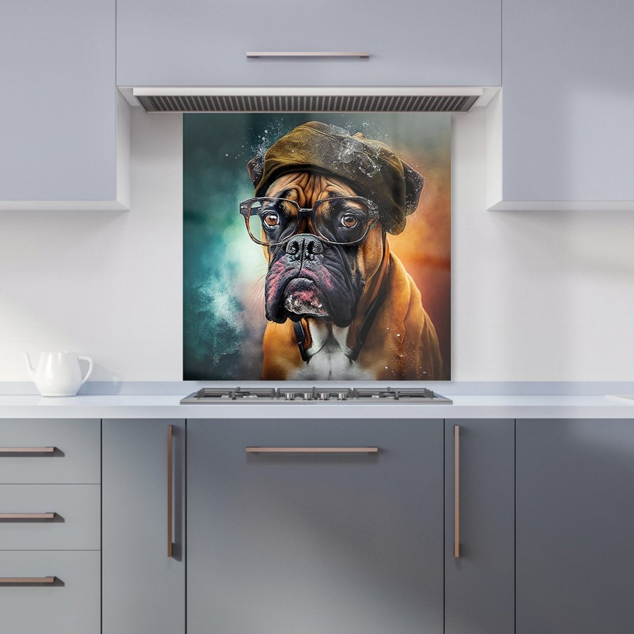 Click to view product details and reviews for Boxer Dog Splashart Kitchen Splashback W600mm X H600mm.