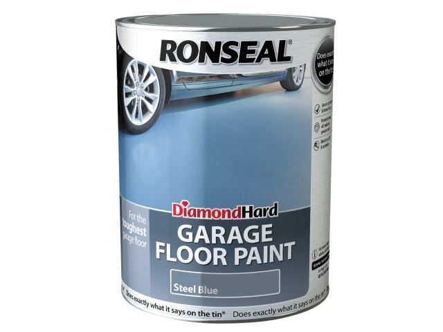 Diamond Hard Garage Floor Paint Steel Blue 5 Litre RSLDHGFPSB5L
