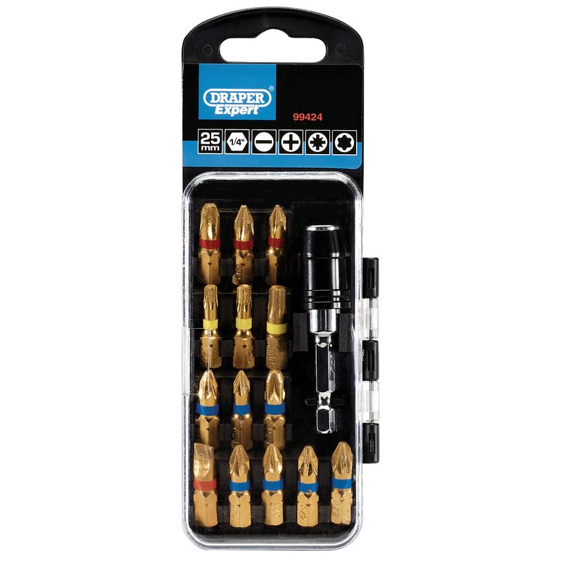 Diamond Sintered Tipped Screwdriver Bit Set (15 Piece) (99424)