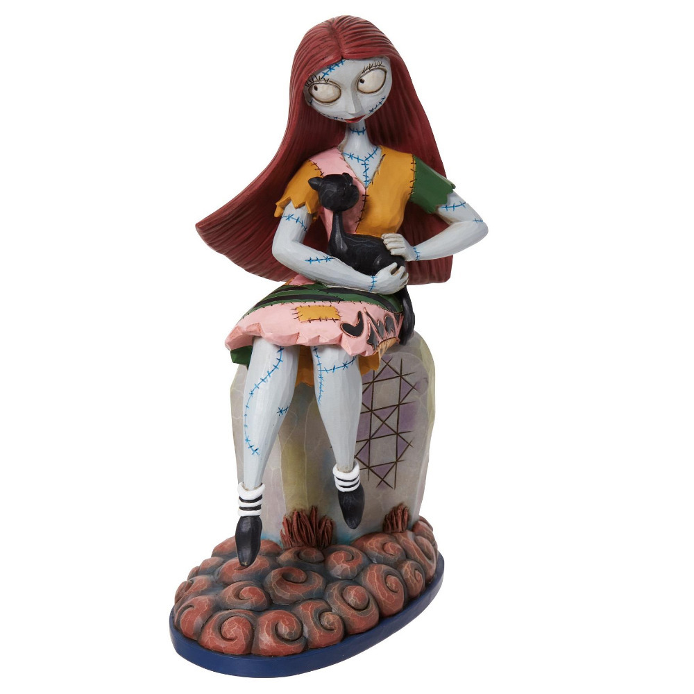 Disney Traditions Halloween Sally & Cat on Gravestone Collectable Figurine
