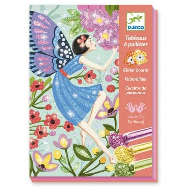 Djeco Glitter Boards Art Set - The gentle life of fairies.  DJ09516
