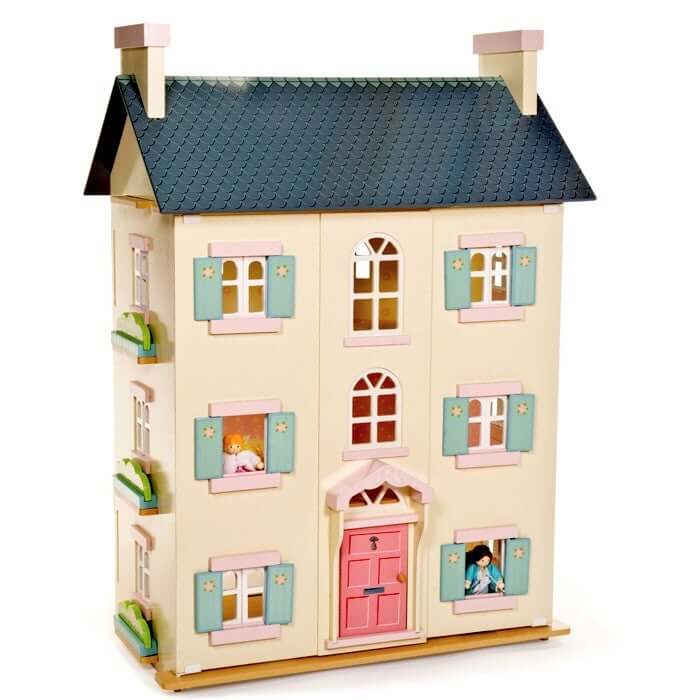 Dolls House Package - Cherry Tree Hall + Starter Furniture Set with a FREE set of dolls