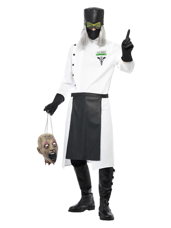 Click to view product details and reviews for Dr Dranged Costume White Coat Gloves Hat Large.