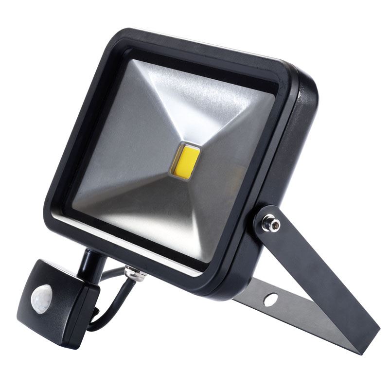 Click to view product details and reviews for Draper 1950 Lumen Cob Led Slimline Wall Mounted Flood Lights With Pir Sensor 30w 66038.
