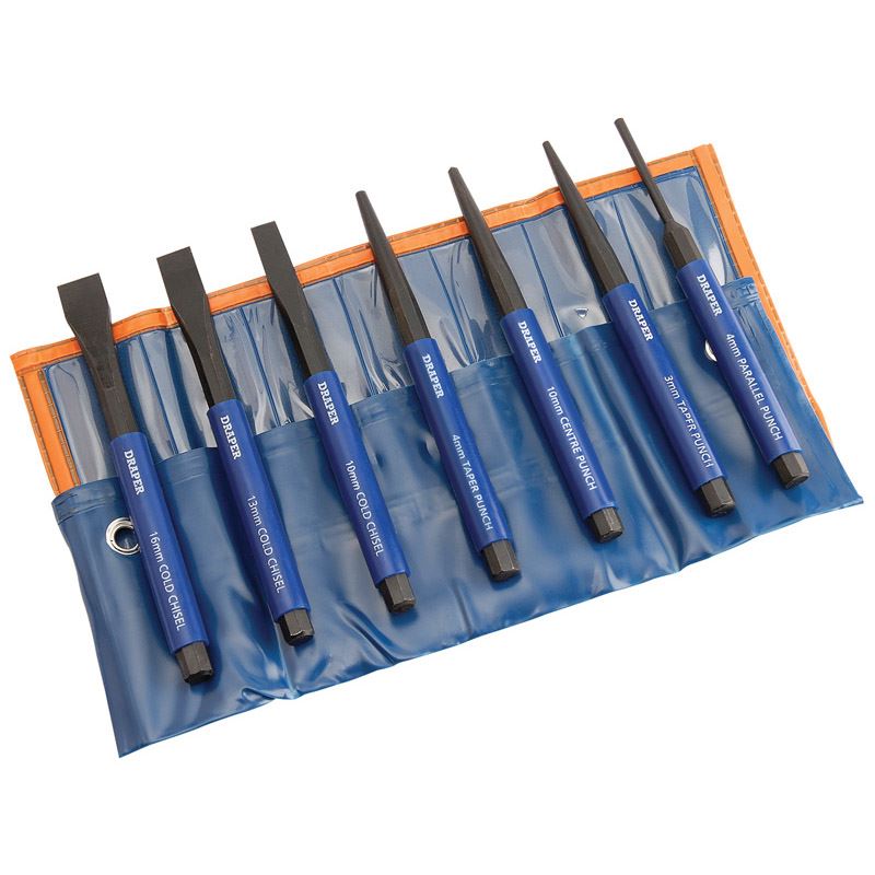 Draper Chisel and Punch Set - 7 Piece Kit | Cazaar
