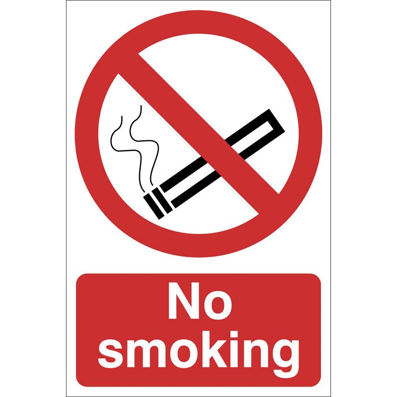 Draper 'No Smoking' Prohibition Sign (72934)