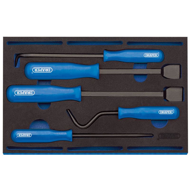 Draper Scraper and Remover Set in 1/4 Drawer EVA Insert Tray (5 Piece) (63497)