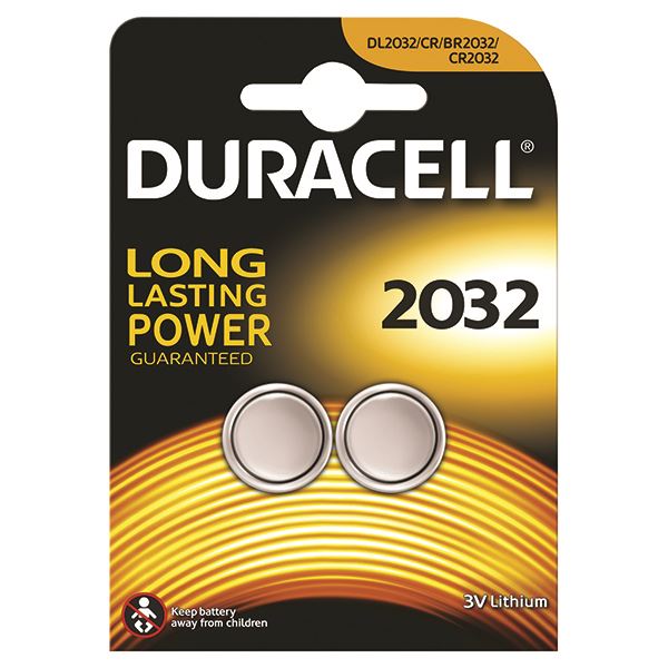 Duracell 3V Dl2032 Battery Lih Pk2 - DU20392