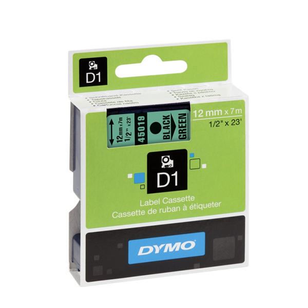 Dymo 4500 Label Tape 12mm Black/Grn - ES45019