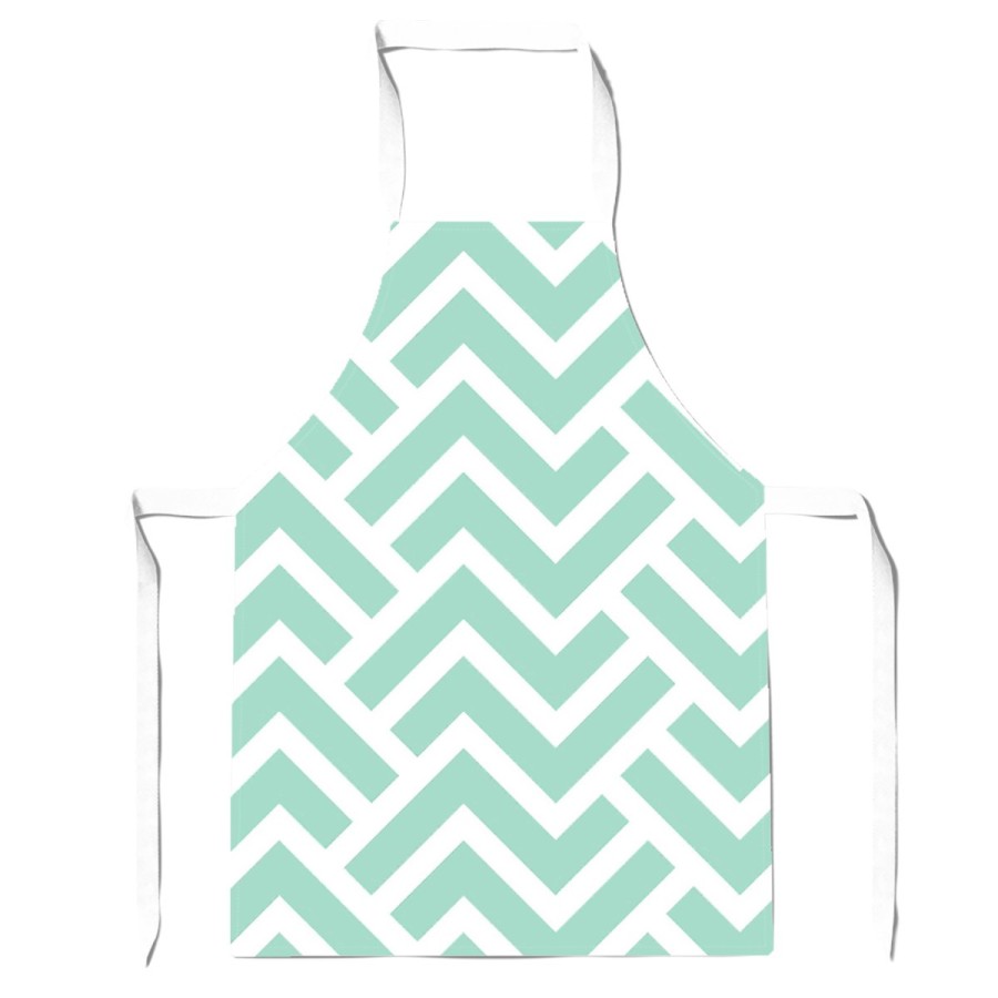Green Geometric Pattern Apron