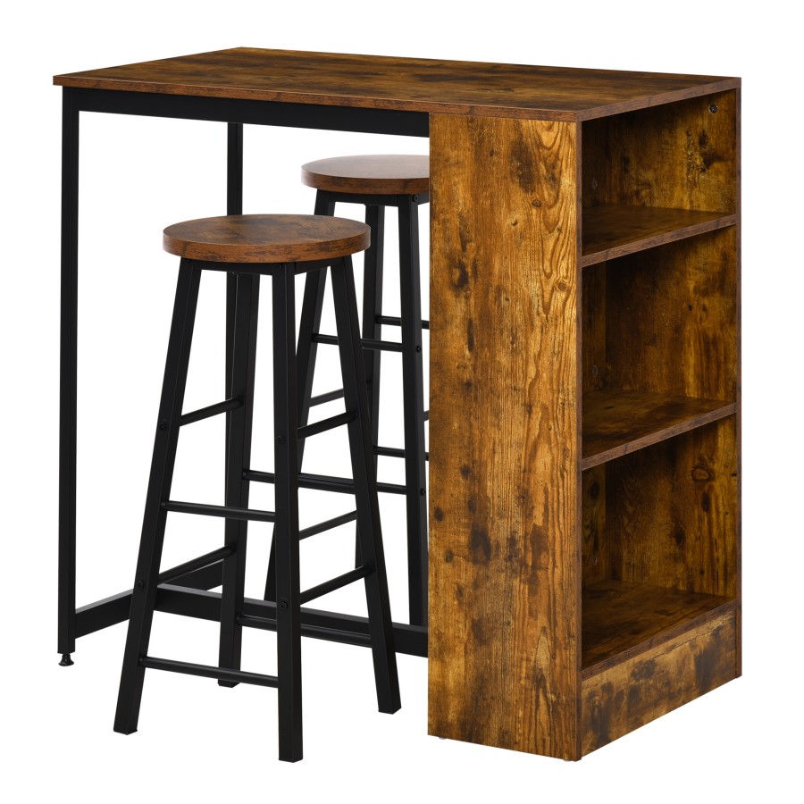 Click to view product details and reviews for Homcom 3 Pieces Bar Table Set Height Table 2 Stools W Storage Shelf Footrest. Click to view product details and reviews for Homcom 3 Pieces Bar Table Set Height Table 2 Stools W Storage Shelf Footrest.