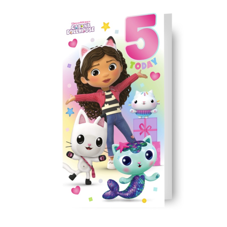Click to view product details and reviews for Gabbys Dollhouse Age 5 Birthday Card.