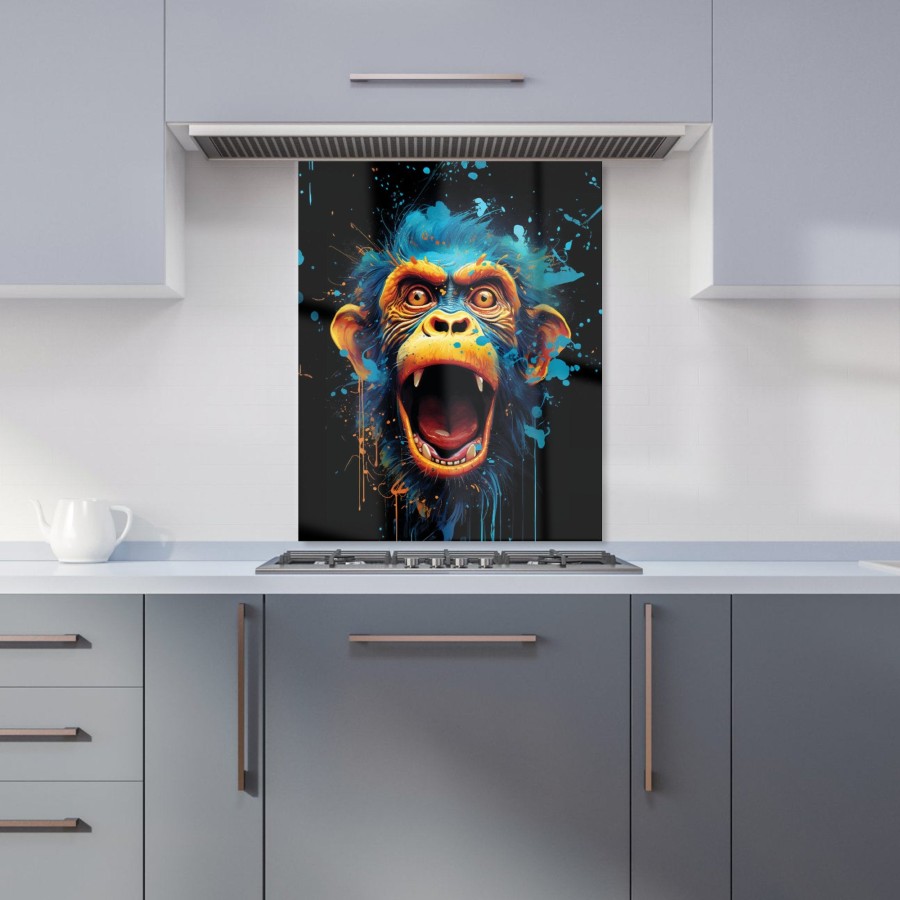 Click to view product details and reviews for Crazy Monkey Face Splashart Kitchen Splashback W600mm X H750mm.