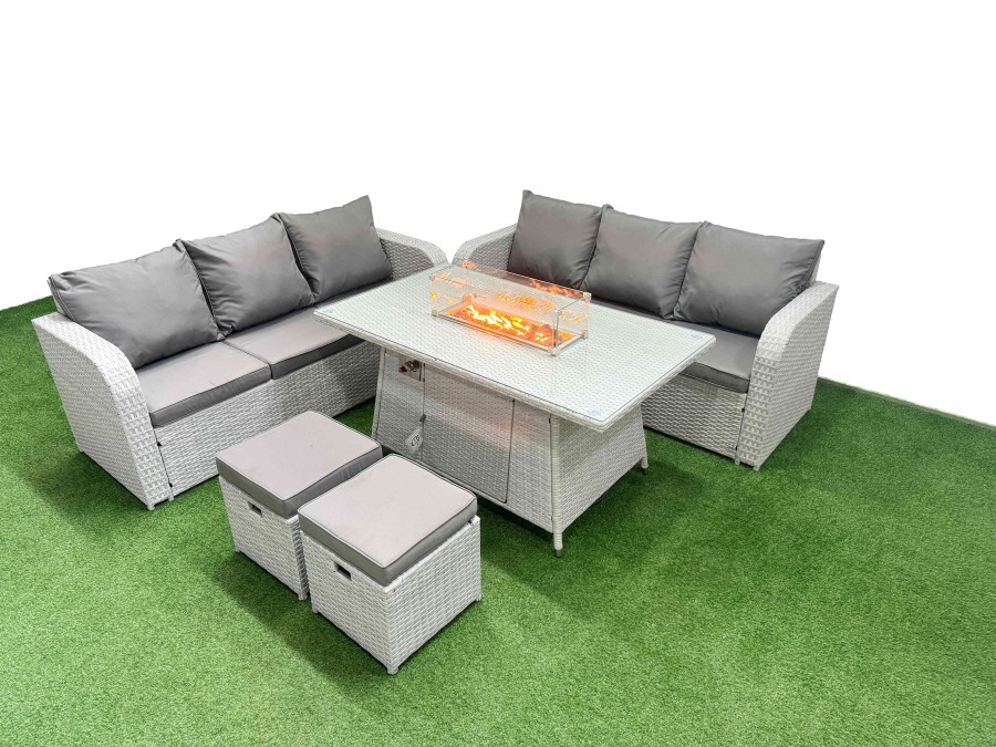 Click to view product details and reviews for Fimous Outdoor Garden Furniture Sets 8 Seater Wicker Rattan Furniture Sofa Sets With Firepit Dining Table High Back Lounge Sofa Stools Light Grey. Click to view product details and reviews for Fimous Outdoor Garden Furniture Sets 8 Seater Wicker Rattan Furniture Sofa Sets With Firepit Dining Table High Back Lounge Sofa Stools Light Grey.
