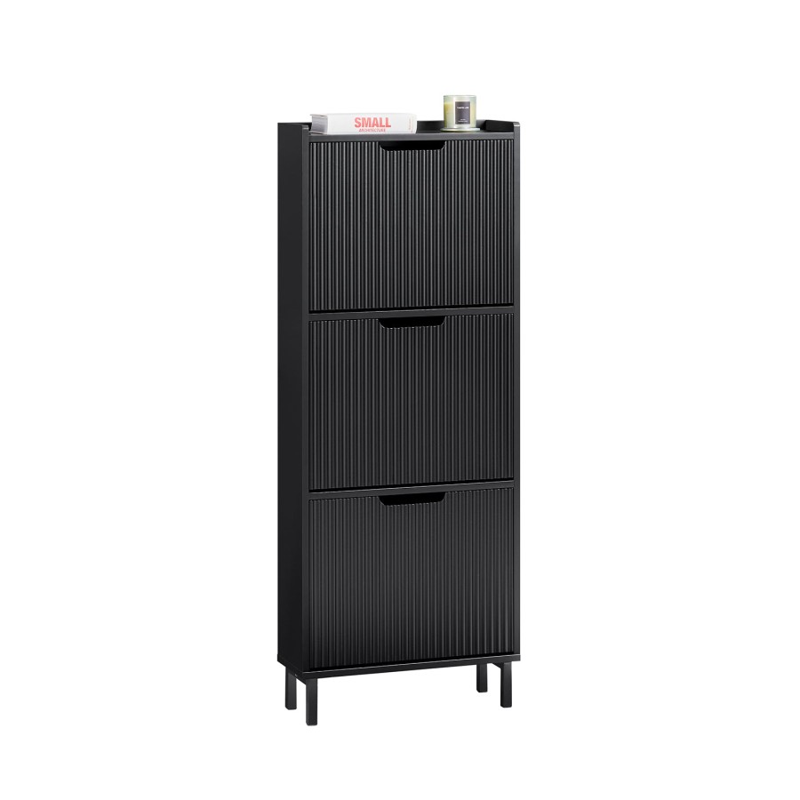 Click to view product details and reviews for Sobuy Fsr177 H Sch 3 Flip Drawers Shoe Cabinet Shoe Rack Shoe Storage Cupboard Organizer Black.