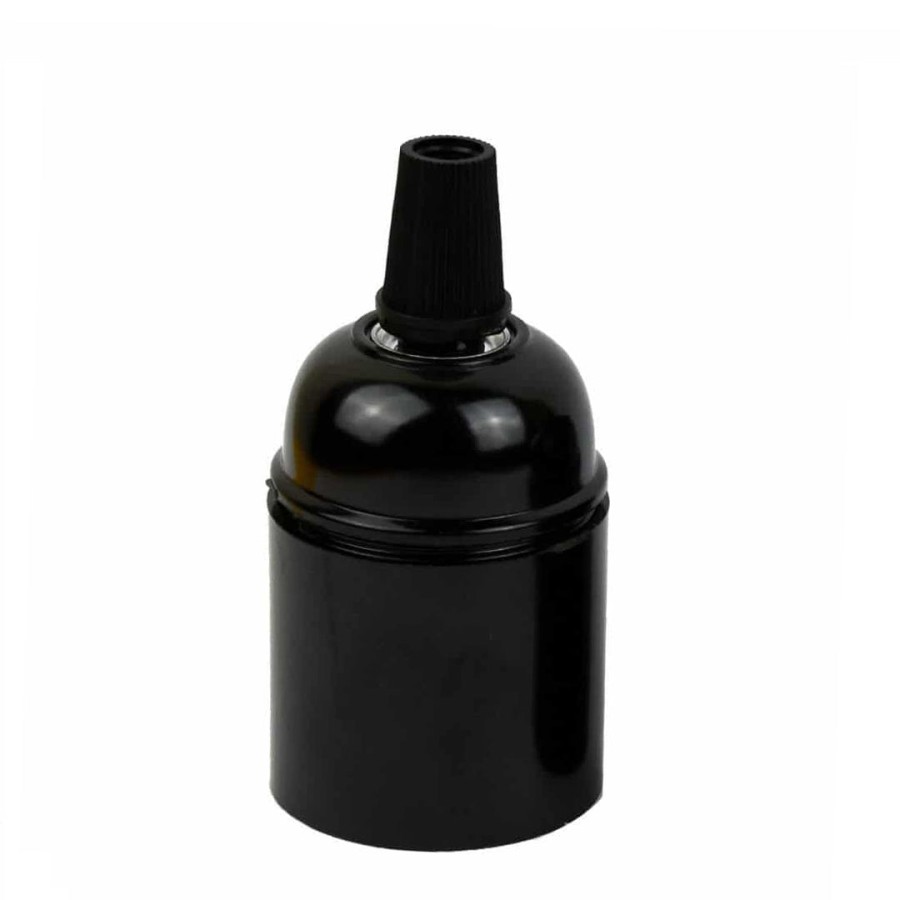 Ledsone E27 Black Cord Grip Bakelite Lamp Holder~2986