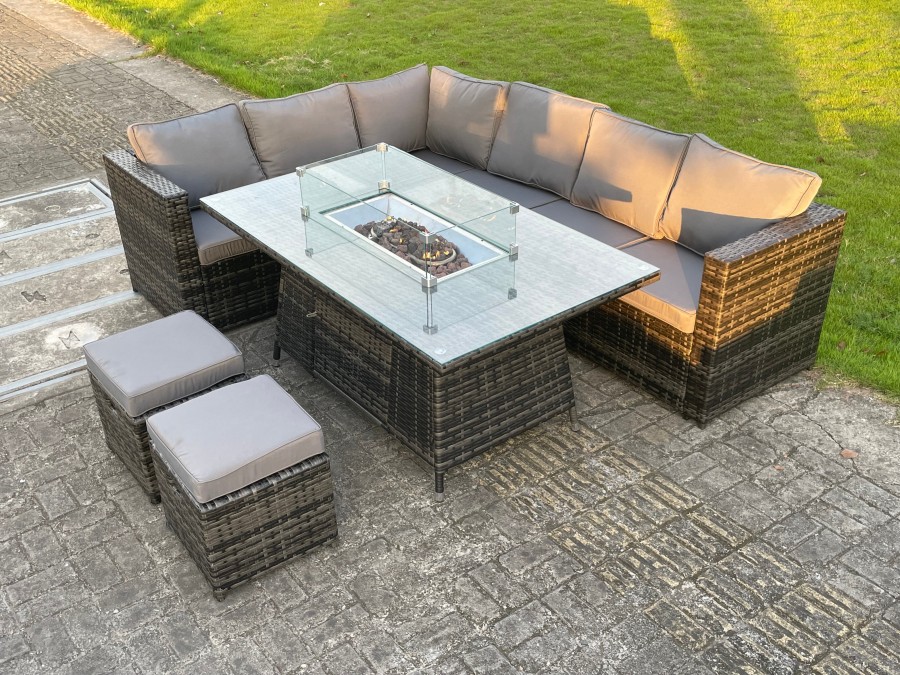 Click to view product details and reviews for Fimous Outdoor Rattan Garden Corner Furniture Gas Fire Pit Table Sets Gas Heater Lounge 2 Small Footstools Dark Grey 8 Seater. Click to view product details and reviews for Fimous Outdoor Rattan Garden Corner Furniture Gas Fire Pit Table Sets Gas Heater Lounge 2 Small Footstools Dark Grey 8 Seater.
