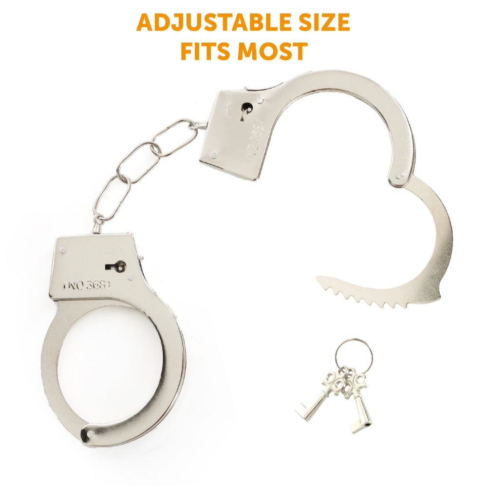 Mens Orange Prisoner Costume with Handcuffs