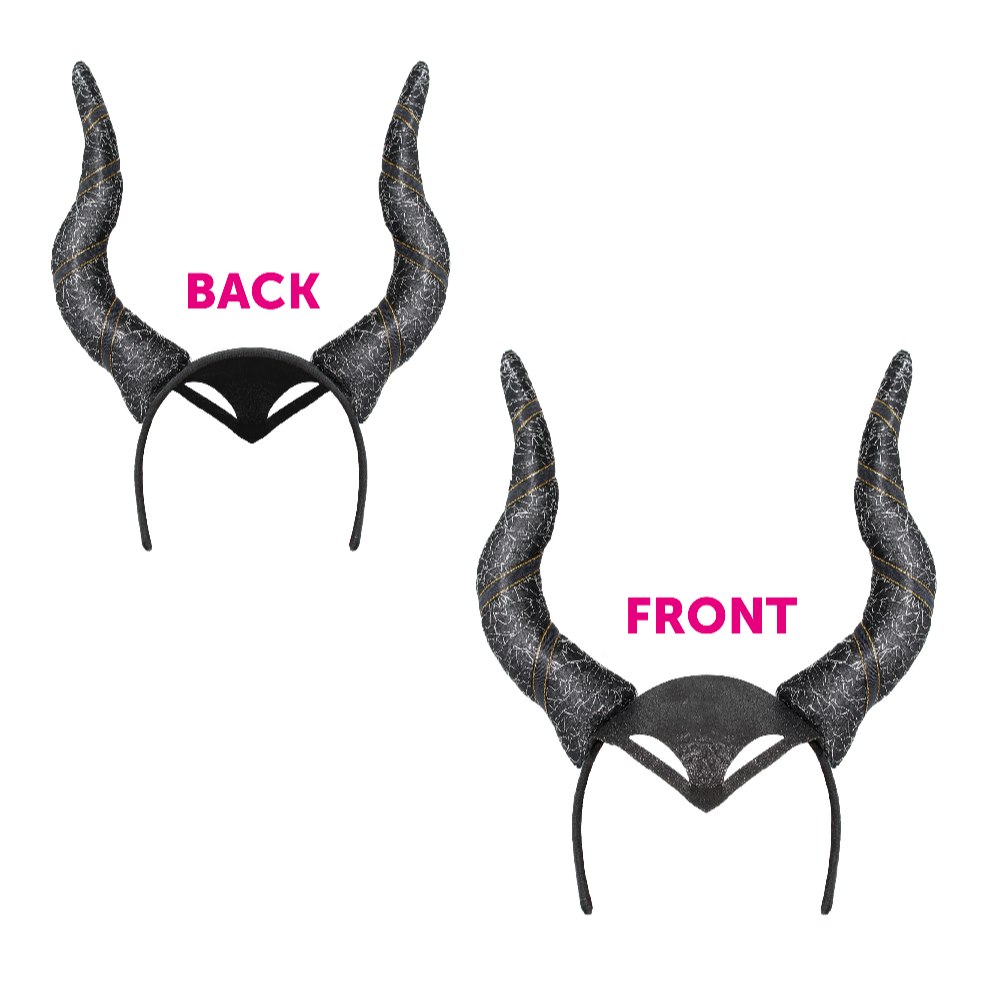 Black Horns on Headband